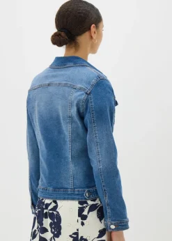 Blue Mid Wash Stretch Denim Jacket