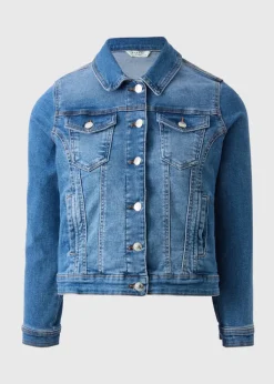 Blue Mid Wash Stretch Denim Jacket