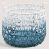 Blue Open Weave Storage Basket