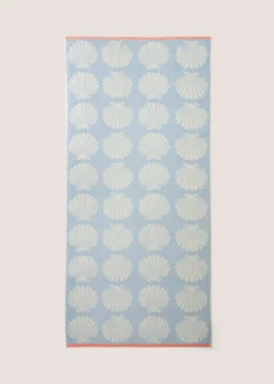Blue Shell Beach Towel