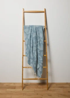 Blue Shell Jacquard Throw
