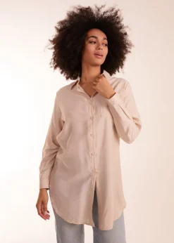 Blue Vanilla Beige Striped Shirt