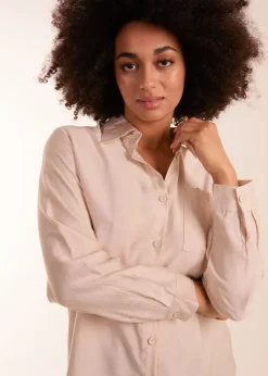 Blue Vanilla Beige Striped Shirt