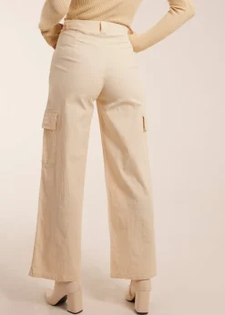 Blue Vanilla Beige Trousers With Side Pocket
