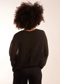 Blue Vanilla Black Batwing Necklace Top