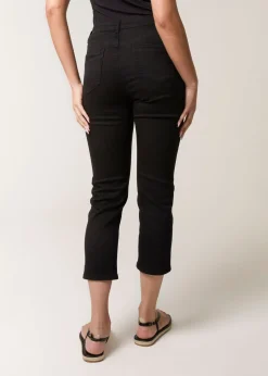 Blue Vanilla Black Button Front Capri Trouser