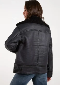 Blue Vanilla Black Classic Aviator Jacket