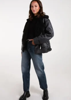 Blue Vanilla Black Classic Aviator Jacket