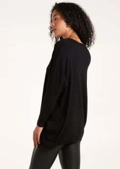 Blue Vanilla Black Cut Out Flower Pearl Details Jumpers