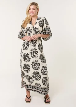 Blue Vanilla Black Elasticated V-Neck Dress