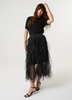 Blue Vanilla Black Layered Tulle Skirt