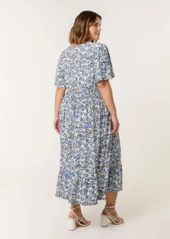 Blue Vanilla Blue Curve Wrap Front Dress