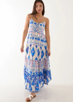 Blue Vanilla Blue Tiered Maxi Dress