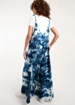 Blue Vanilla Navy Tie Dye Wide Leg Jumpsuit