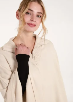 Blue Vanilla Stone Half Zip Cape