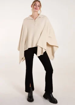 Blue Vanilla Stone Half Zip Cape