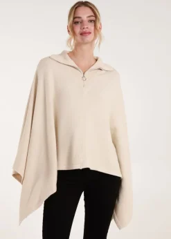 Blue Vanilla Stone Half Zip Cape