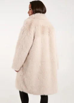 Blue Vanilla Stone Plush Fur Coat