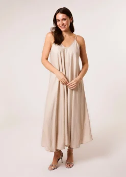 Blue Vanilla Stone V Neck Diamante Dress