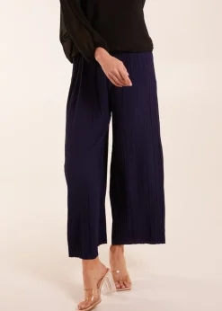 Blue Vanilla Wide Leg Pleated Trousers