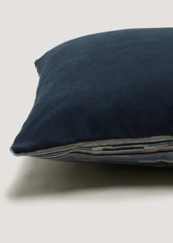 Blue Velvet Stripe Cushion