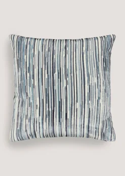 Blue Velvet Stripe Cushion