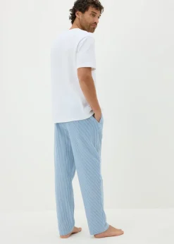 Blue Waffle Stripe Pyjama Set