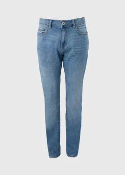 Blue Wash Slim Fit Tapered Jeans