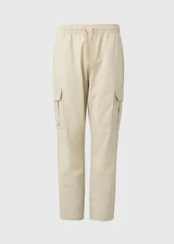 Bone Linen Cargo Trousers
