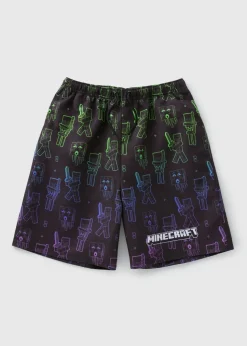 Boys Black Minecraft Swim Short (5-13yrs)