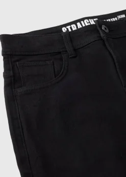 Boys Black Straight Fit Jeans (7-15yrs)
