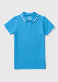 Boys Blue Casual Polo Shirt (7-15yrs)