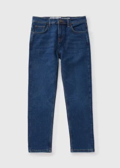 Boys Blue Dark Wash Straight Jeans (7-15yrs)