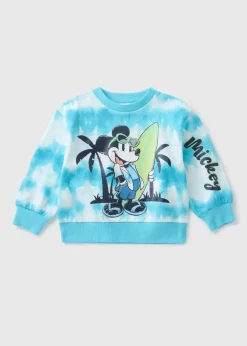 Boys Blue Mickey Mouse Sweatshirt (1-7yrs)