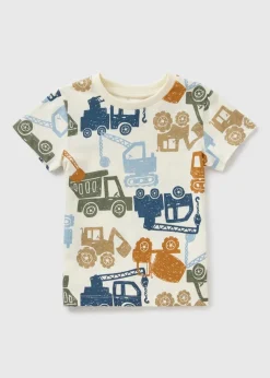Boys Cream Digger T-Shirt (1-7yrs)