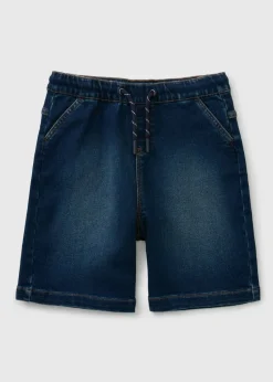 Boys Darkwash Knitted Denim Shorts (7-15yrs)