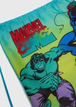 Boys Green Marvel Pump Bag