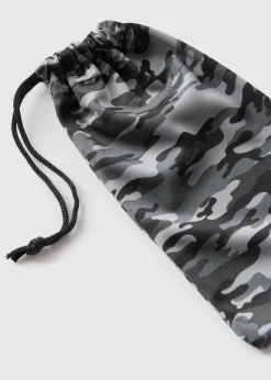 Boys Grey Camo Sunglasses Pouch