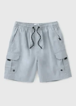 Boys Grey Cargo Swim Shorts (7-15yrs)