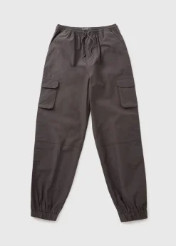 Boys Grey Poplin Cargo Trousers (7-15yrs)