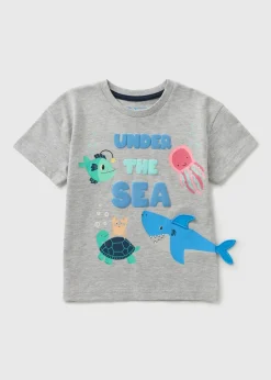 Boys Grey Sea T-Shirt (1-7yrs)