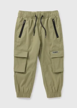 Boys Khaki Sporty Cargo Trousers (1-7yrs)