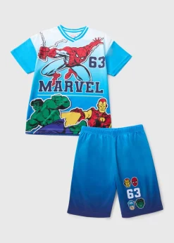 Boys Marvel Blue Pyjama Set (3-13yrs)