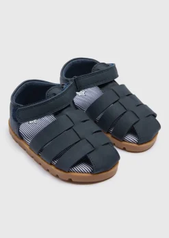 Boys Navy Caged Sandals (Younger 4-12)