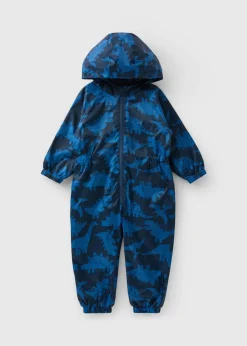Boys Navy Dinosaur Puddle Suit (1-7yrs)