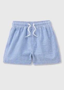 Boys Navy Striped Swim Shorts (1-7yrs)