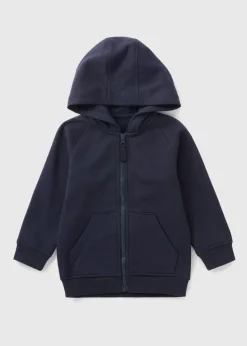 Boys Navy Zip Up Hoodie (1-7yrs)