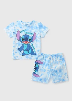 Boys Stitch Blue Tie Dye Pyjama Set (1-7yrs)