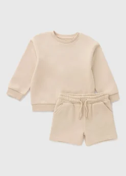 Boys Stone Sweatshirt & Shorts Set (1-7yrs)