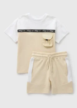 Boys Stone Tapered T-Shirt & Shorts Set (1-7yrs)